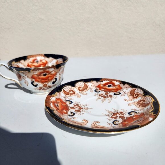 Alfred B Pearce & Co Antique English Bone China Tea Cup Saucer Set Vintage Plate - Picture 15 of 16